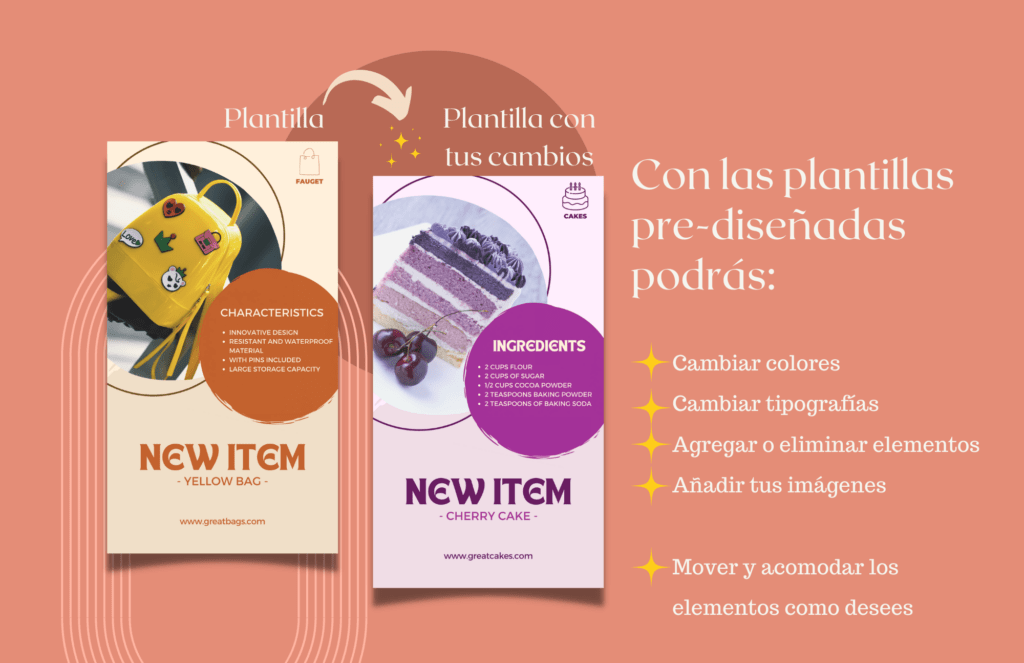 Diseño de plantillas para post e historias de instagram editables en canva
